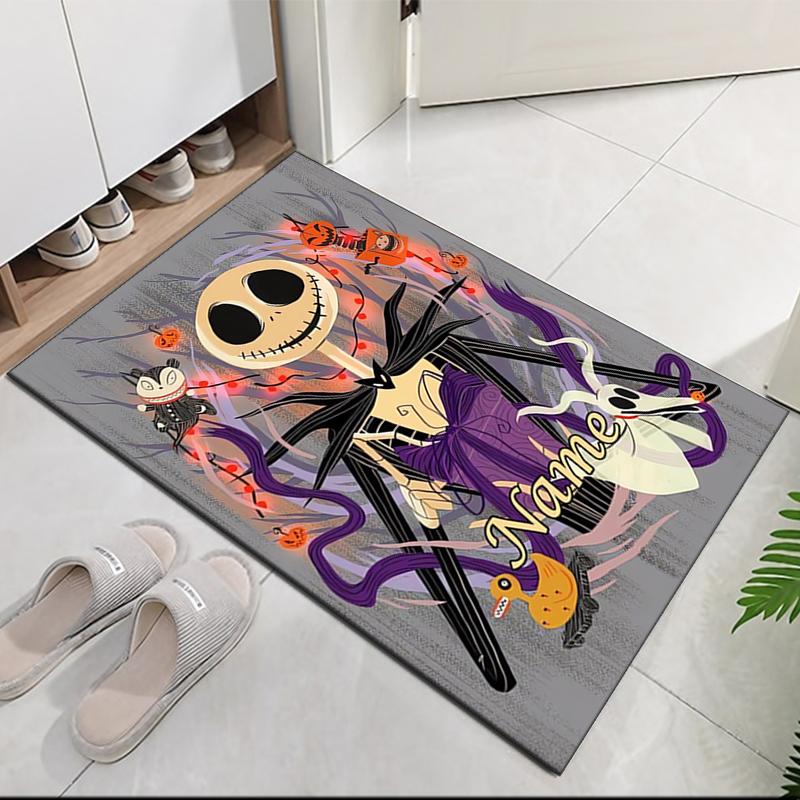 Custom Name The Nightmare Before Christmas Printed Carpet, for Office Chair Living Room Bedroom Kitchen Room Decor Gifts.