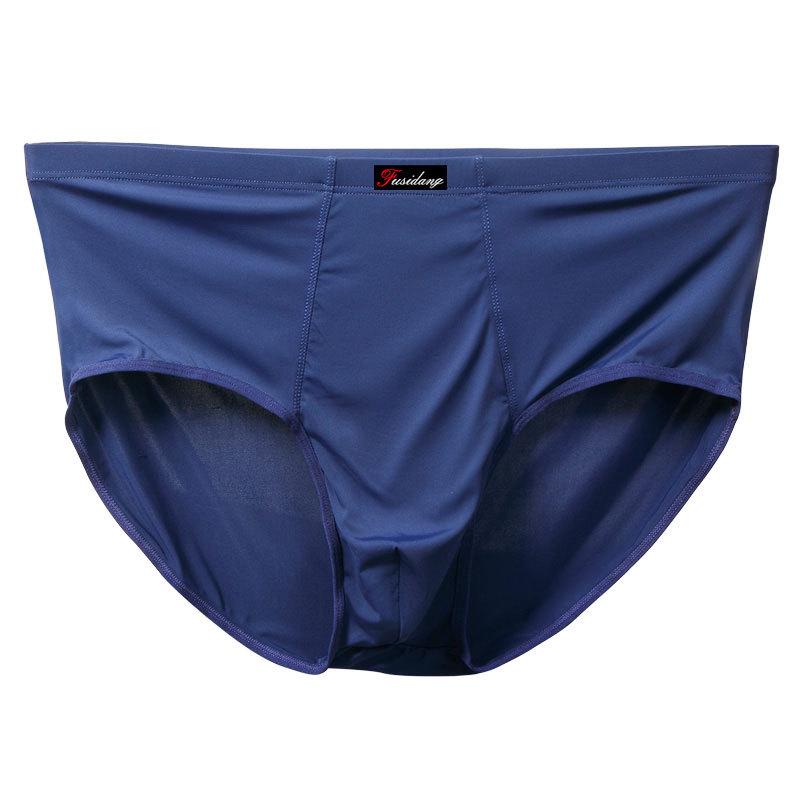 Ice Silk Plus Size Men's Quick-Dry Breathable Summer Briefs