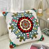 45x45cm Ethnic-Style Floral Embroidered Pillowcase Cojines Cotton Owel Embroidered Throw Cushion Cover Headboard Pillowcases