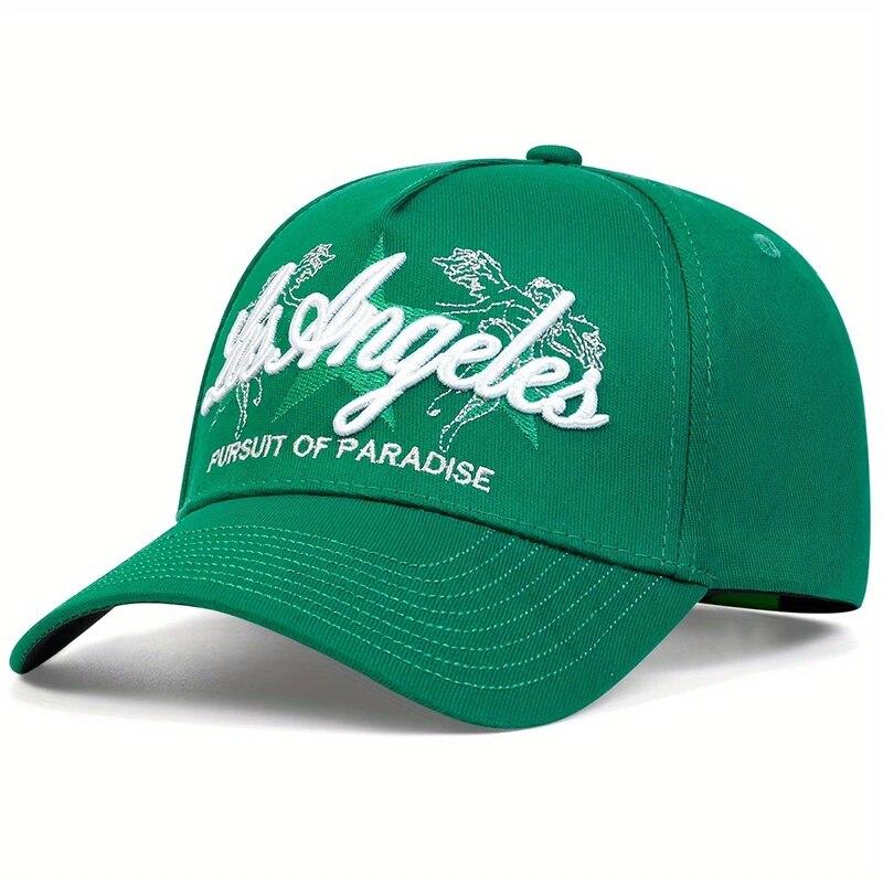 

Unisex Los Angeles LA Golf Hat Black Desert Flowers Adult Hip Hop Caps Outdoor Sun Hats Adjustable Baseball Caps зелений