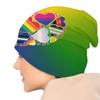 LGBT Pride Heart Slouchy Beanie Hats Women Unisex Rainbow Pattern Printing Cool Knitting Skullies Beanies Caps for Outdoor Ski