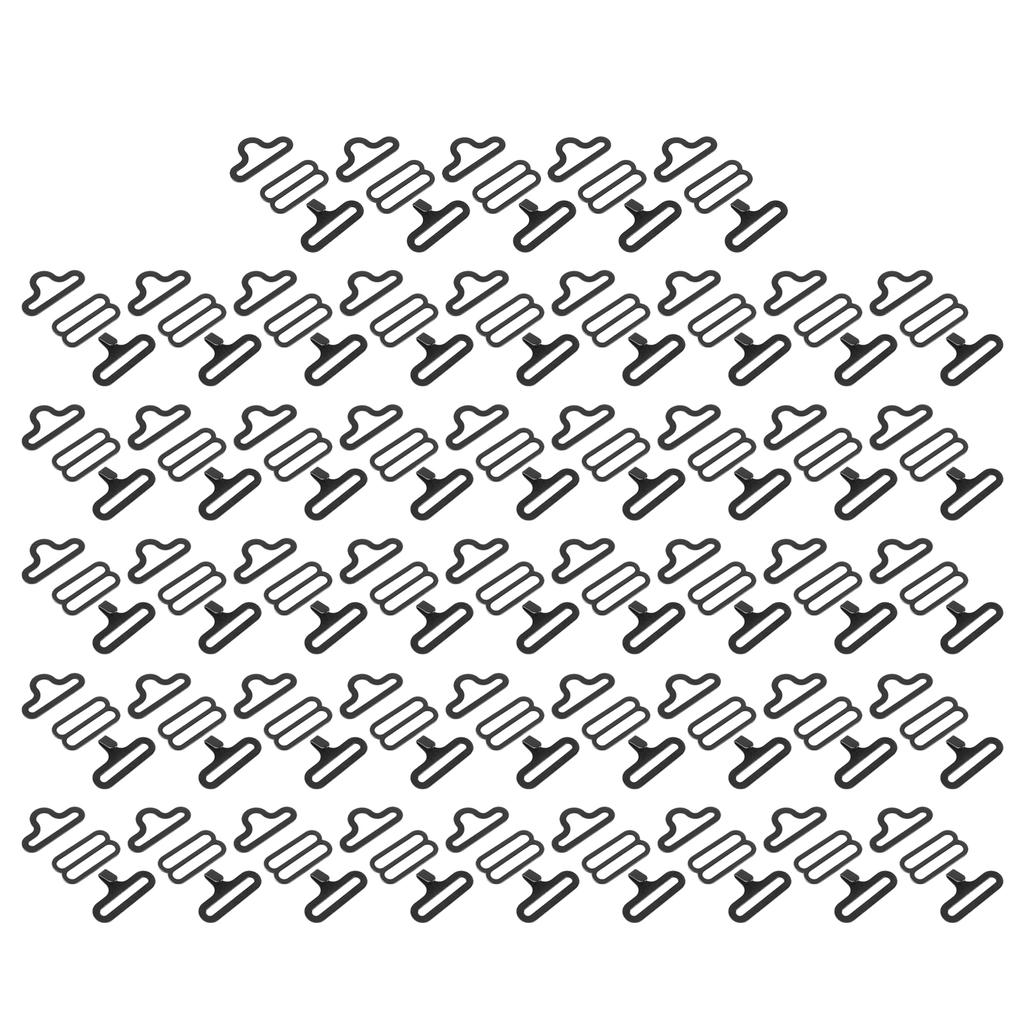 50sets Metal Adjustable Bow Tie Hardware Cravat Clip Hook Fastener Necktie Strap