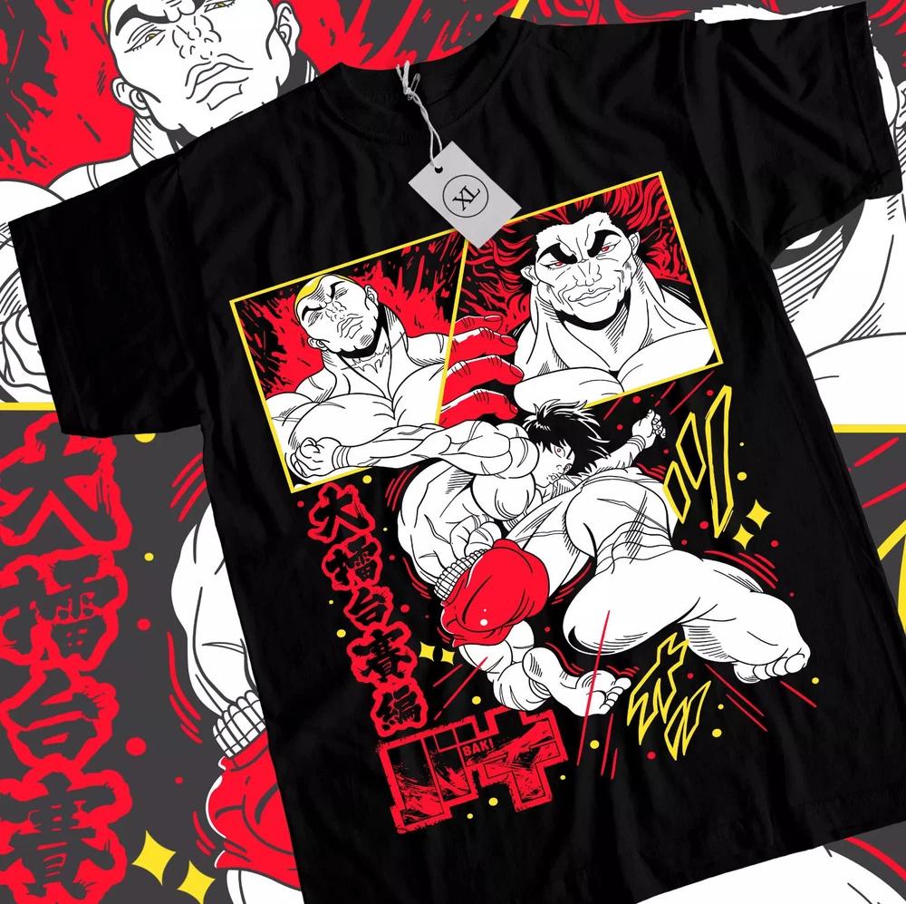 Baki Hanma TShirt Baki The Grappler Yujiro Boxing Gym Anime Gift Shirt Black