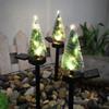 Led Christmas Tree Light Solar Powered Waterproof Decor Lamp For Outdoor Garden Christmas Festival Landscape Decoration