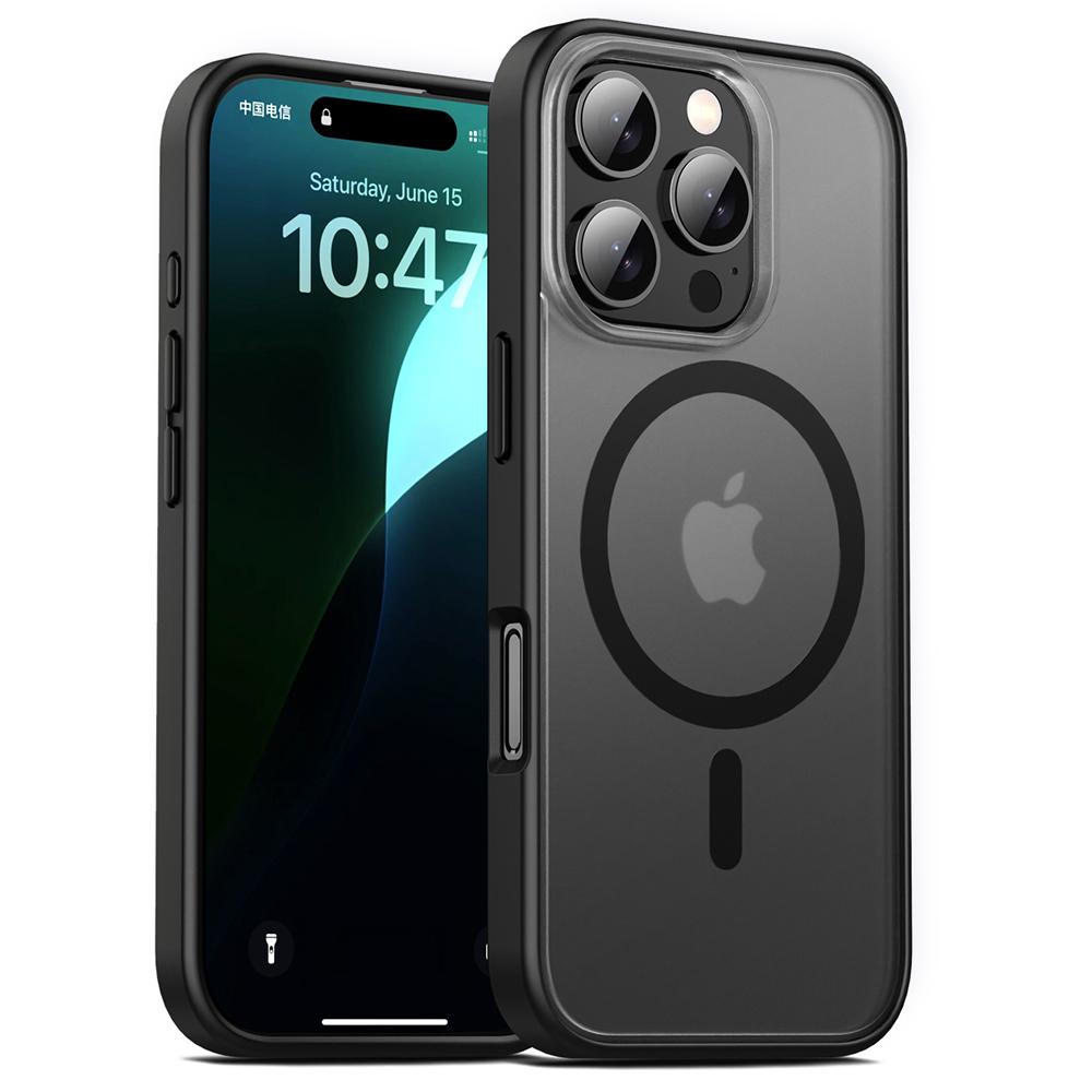 Für iPhone 16 Pro Max Hülle Matte PC+TPU Handyhülle Kompatibel mit MagSafe