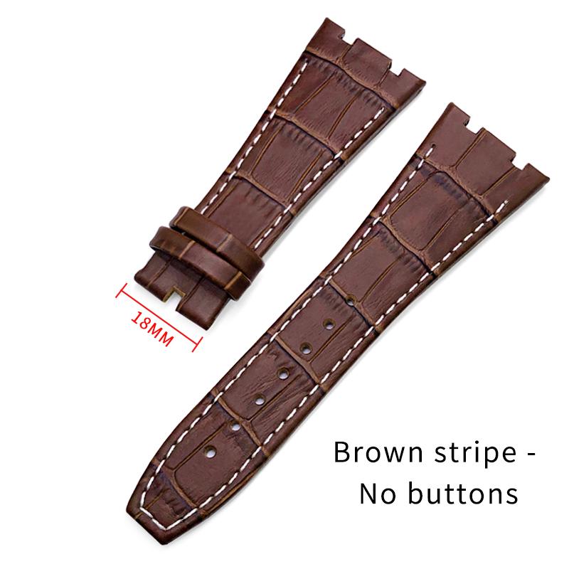 26mm 27mm Calfskin Leather Watch Strap for Audemars Piguet Royal Oak Offshore Ap15400/15500/26331 Watchband Folding Buckle