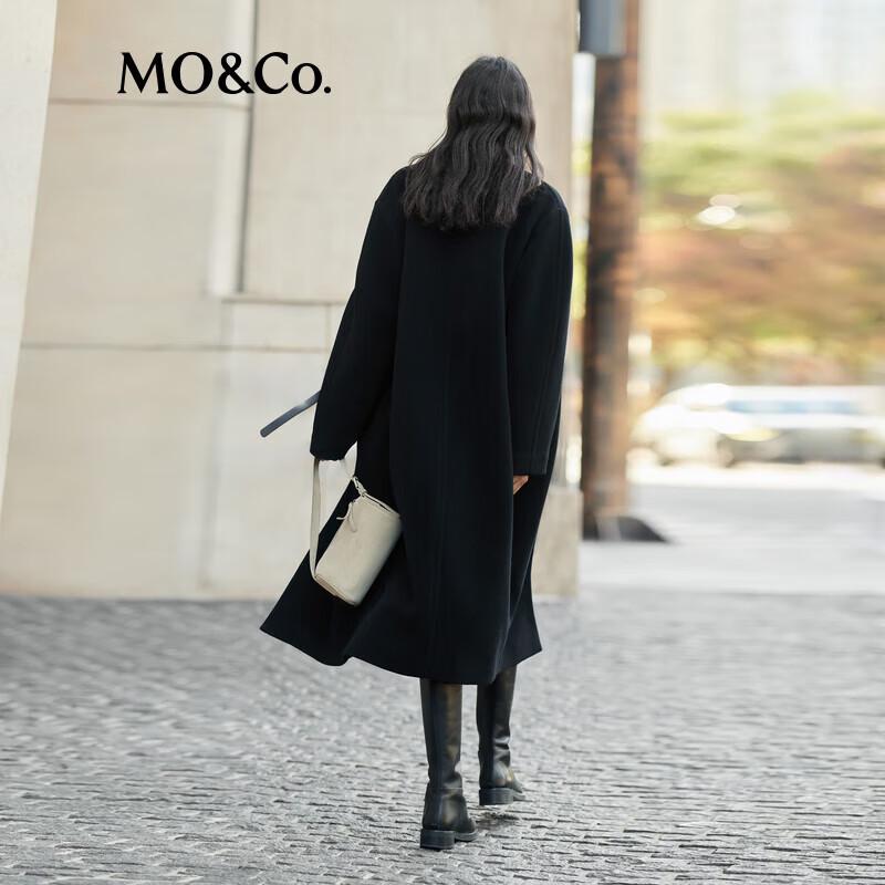 MO&Co. Women's Merino Wool Belted Overcoat