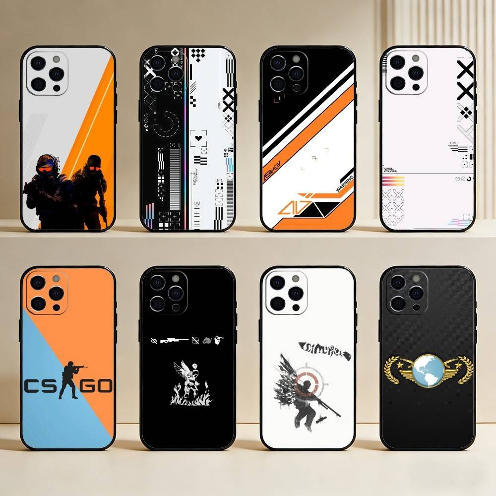 Game CS2 C-Counter S-Strikes Phone Case For iPhone17,16,15,14,13,12 Plus,Max Soft Silicone Black Cover