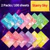 Square Origami Paper Double Sides Solid Color Folding  Lucky Wish Paper Crane Multicolor Handmade DIY Scrapbooking Craft Decor