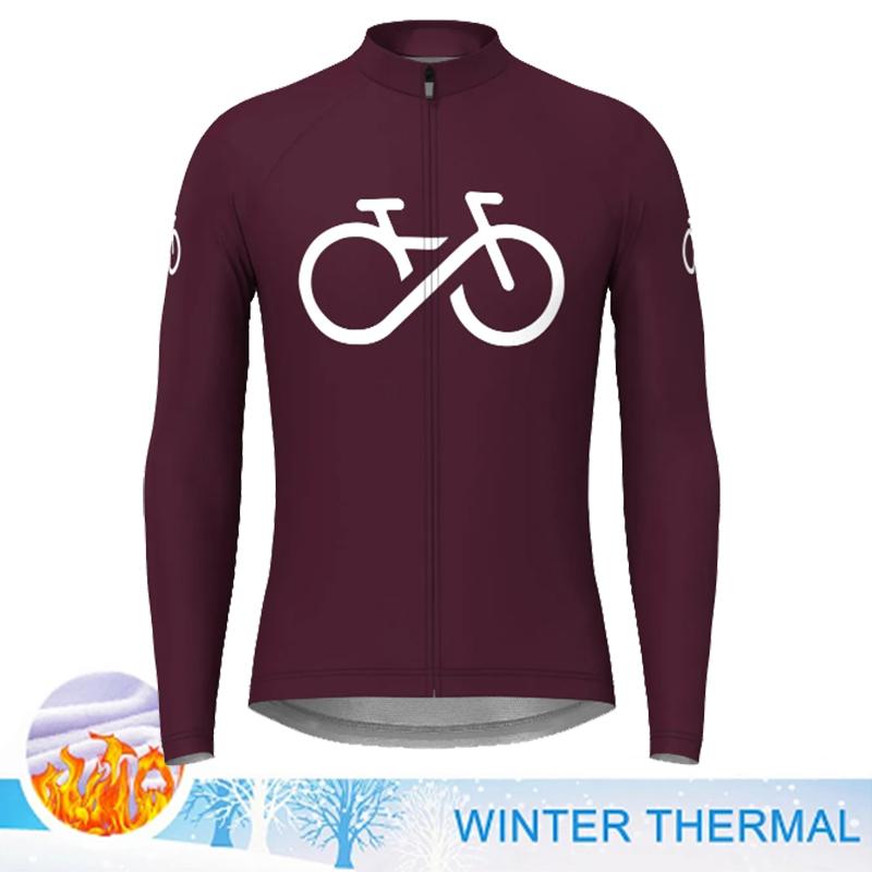 Bicycle Wear 2025 Winter Warm Jacket Men Cycling Clothes Thermal Fleece Long Sleeve Shirts Maillot Ciclismo Mountain Bike Clothing