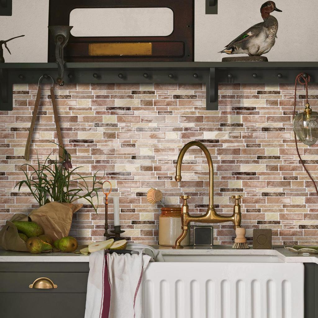 Meiji 3D Waterproof Self-Adhesive Wall Sticker for Kitchen and Bathroom Renovation