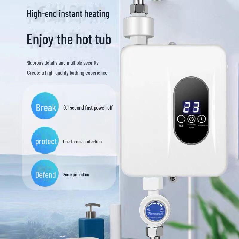 Compact German Electric Water Heater: Instant Heat, Easy Install, Constant Temperature for Shower & Bath