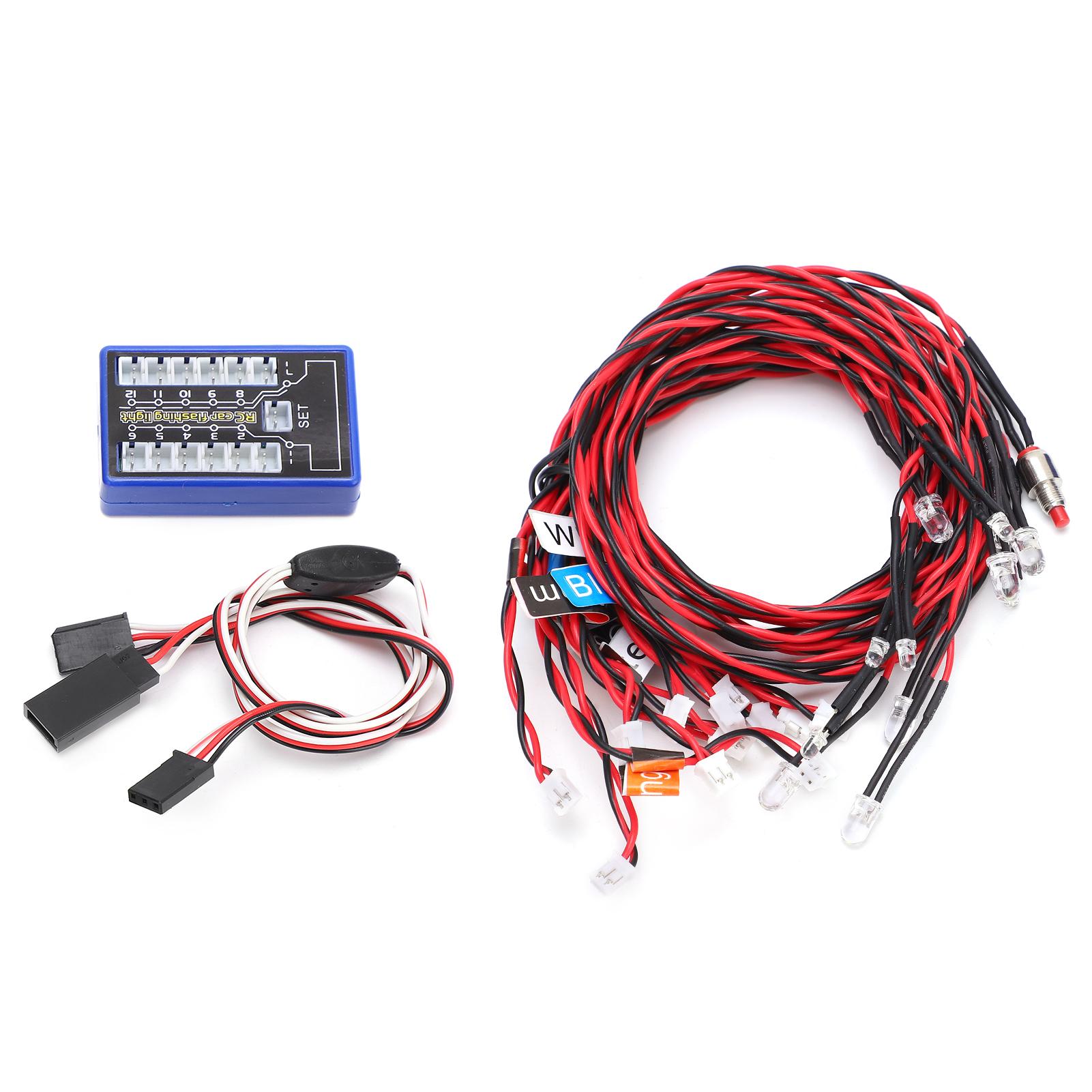 

Highlight 12 LED Flashing Light System 12LED Lighting Kit for RC Cars 4.8  6V DC
