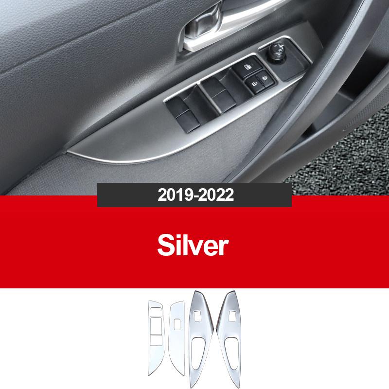 Pentru Toyota Corolla E210 - 2022 al 12-lea panou comutator geam inoxidabil Ajustați capacul Autocolante de ornamente benzi Garnitură pentru stilul mașinii