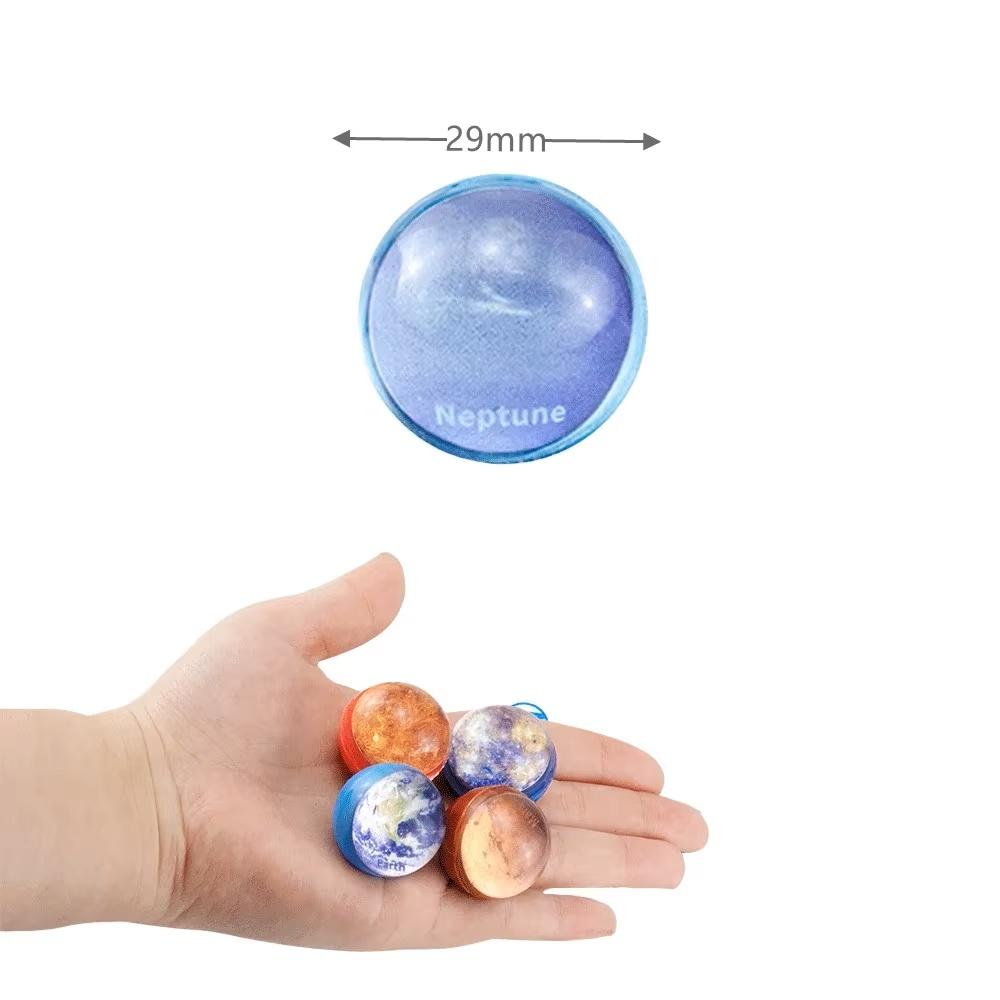 12Pcs Planet Elastic Ball Children Bouncy Ball Toy Rubber Indoor And Outdoor Toys Starry Sky Elastic Ball Juggling Jumping Ball
