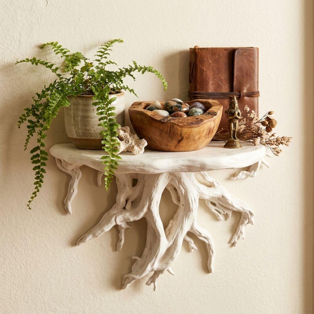 Plastic Tree Root Shaped Wall Rack 3D Printed Storage Stand Wall Mount Display Rack Bedroom Decor