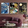 Abstract Deer Tree Canvas Art Painting Prints Modern Wall Decorative Posters for Living Room Bedroom Home Decor No Framed