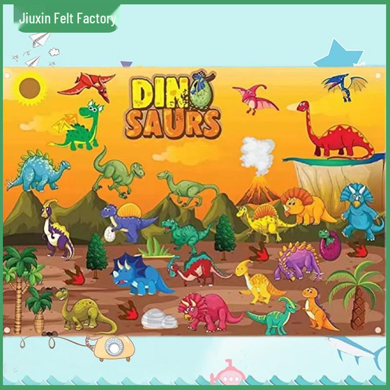 Early Education Felt Board for Kids - Cartoon Wall Stickers for Kindergarten