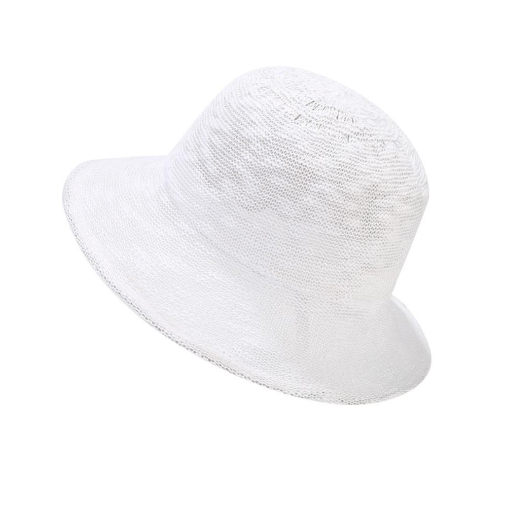 Korean Knitted Bucket Hat Thin Basin Cap Casual Fisherman Hat  Summer