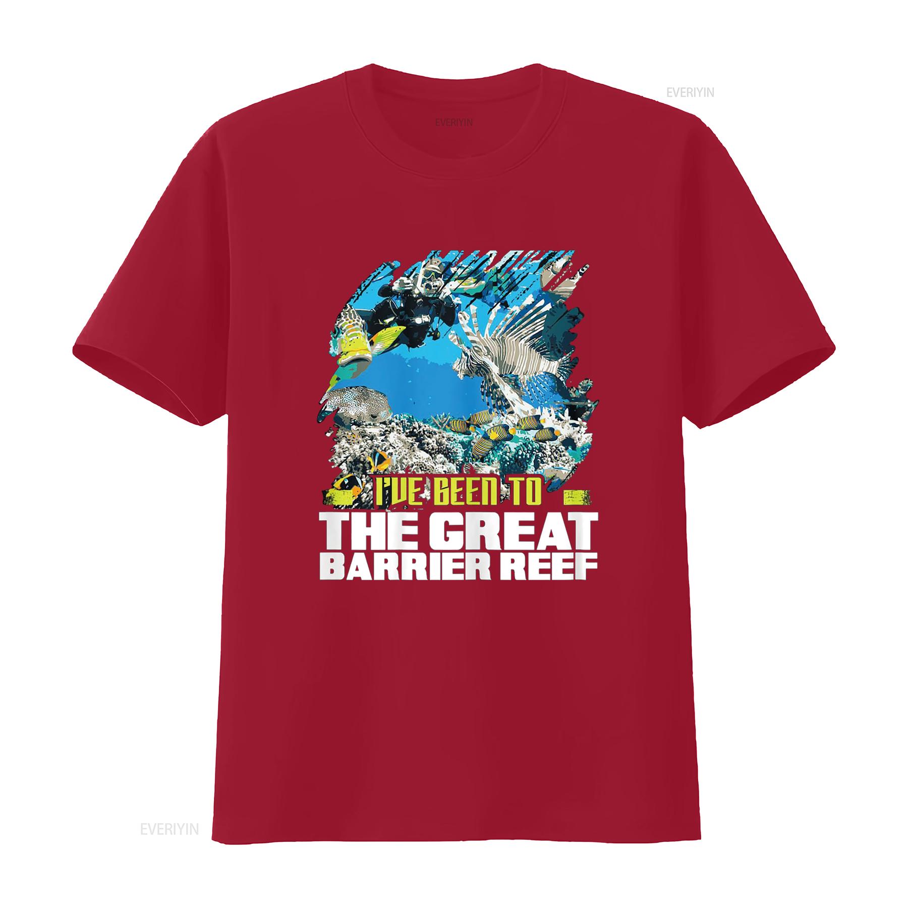 

I ve Been to the Great Barrier Reef T Shirt Vacation vintage Washed Breathable Comfortable streetwear Top For Everyday Wear S