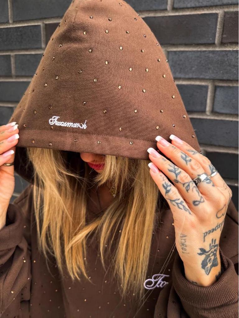 2025 Hip-Hop Style Rhinestone Long-Sleeve Sweatshirt for Men & Women