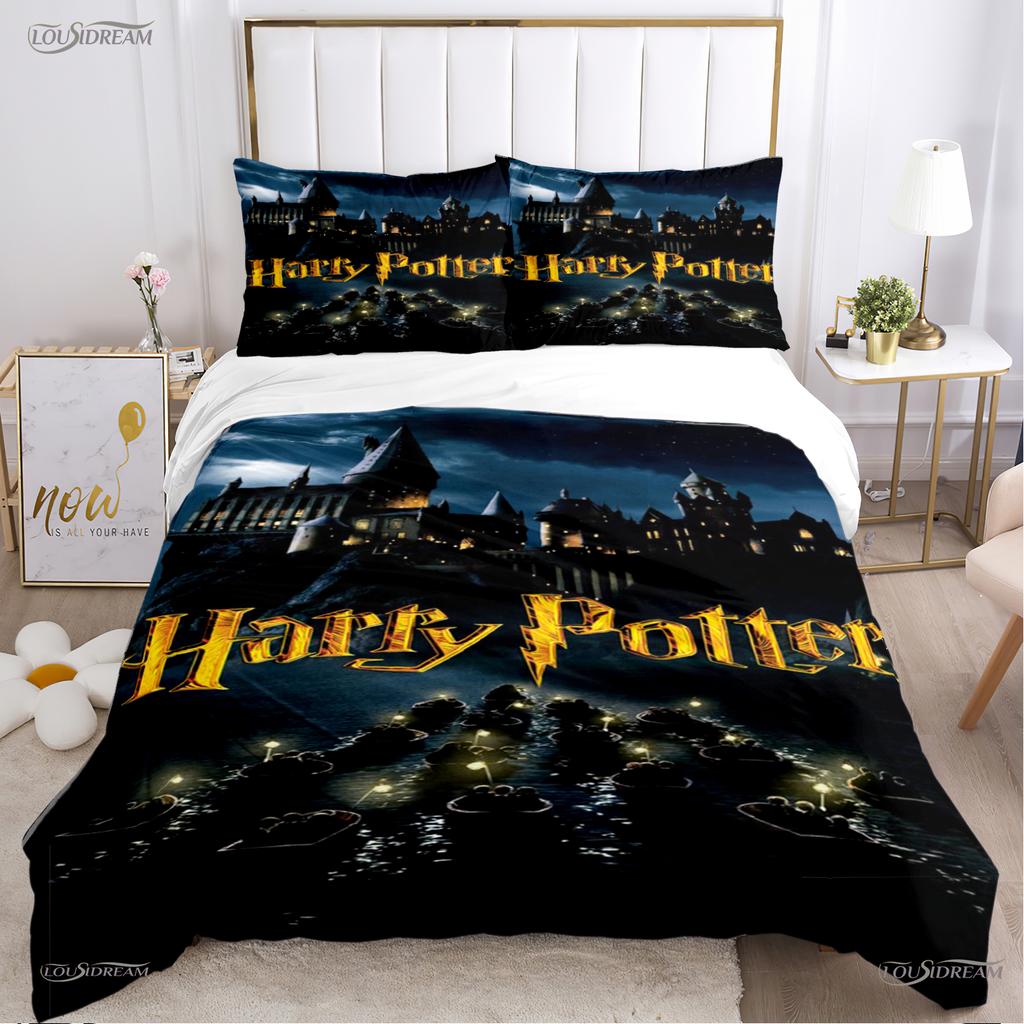 Harry potter Casal All Season Duvet Cover Comforter Bedding Sets Soft Quilt Cover and Pillowcases Teens Single/Double/Queen/King