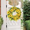 Artificial Sunflowers Wreath Front Door Wreath Spring Wreath for Front Door Farmhouses Garden Wedding Decorations