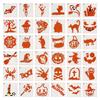 25Pcs Halloween Stencils for Crafts 3 Inch Drawing Template Drawing Craft Stencils for Painting On Wood Wall Pumpkin Home Decor