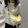 Large Capacity Lightweight Shoulder Bag Cream Color Simple Dumpling Bag  Students