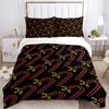 3Pcs Candy Cane Pattern Printed Bedding Set, Breathable And Soft, Machine Washable, Christmas Gift, Suitable for Bedroom Decoration, 15142