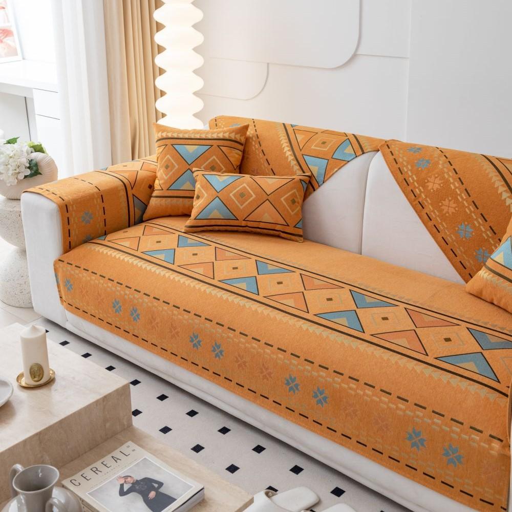 Nordiske Chenille Sofatrekk til Stue Sklisikre Støvtette Sofatrekk Universelle Bøhmiske Vaskbare Sofaer Funda Sofa