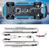 4X Car Under RGB LED Tube Strips Glow Body Under Neon Light Set Phone Control