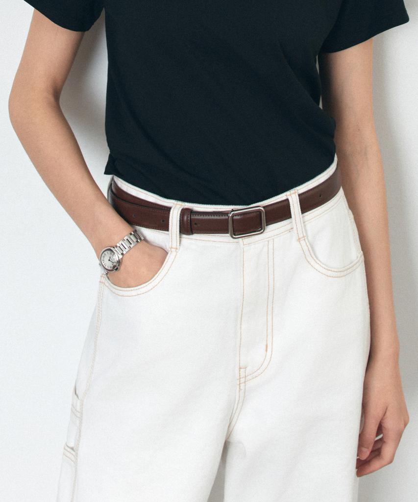 Siyajyu Siac3108 Classic Frame Leather Belt_Brown