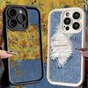 Phone Case for iPhone 17 Air 16E 15 16 Pro Max Retro Denim Pattern Cover 14 Plus 13 12 Mini Soft Shell Silicone Fundas
