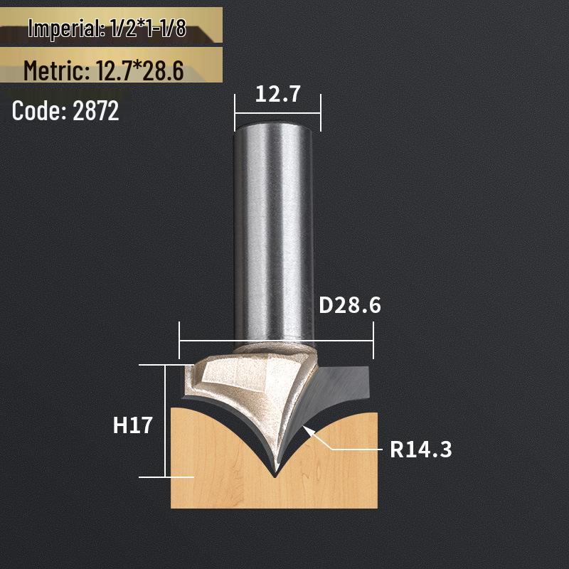 Professionelles 1/2" Schaft Wolframstahl Spitzschnitzmesser & 1/4" Schaft Trimmer Fräser für Holzbearbeitung