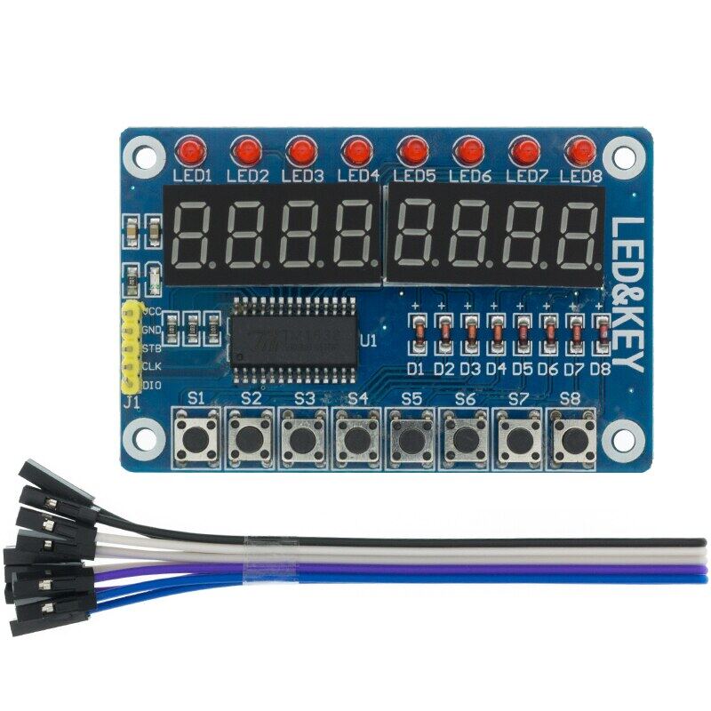 TM1637 4 bity/TM1638/MAX7219 8bitový digitální LED zobrazovací modul 7segmentový 0,36palcový hodiny ČERVENÁ anodová trubice Čtyři sériový ovladač