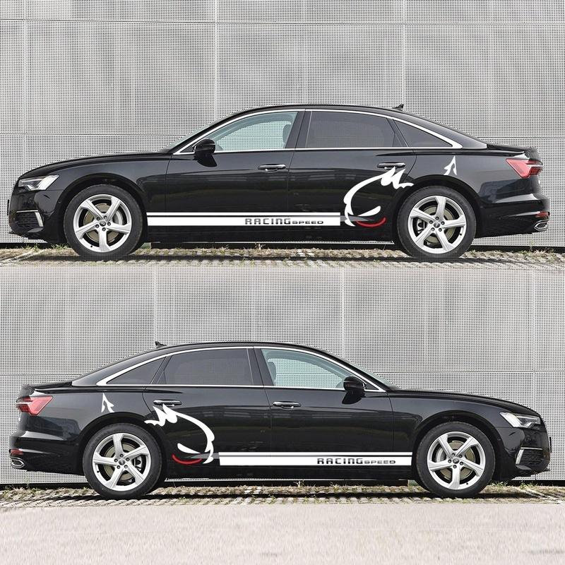 Buy Both Sides Personality Evil Rabbit Symmetric Full Body Car Stickers