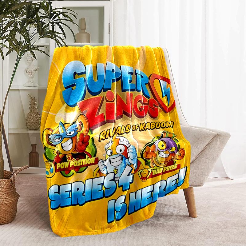 1pc Blanket Superthings Print Design, Lightweight Blanket for Sofa, Bed- Soft &Warm, Gift for All Seasons like Christmas, Halloween