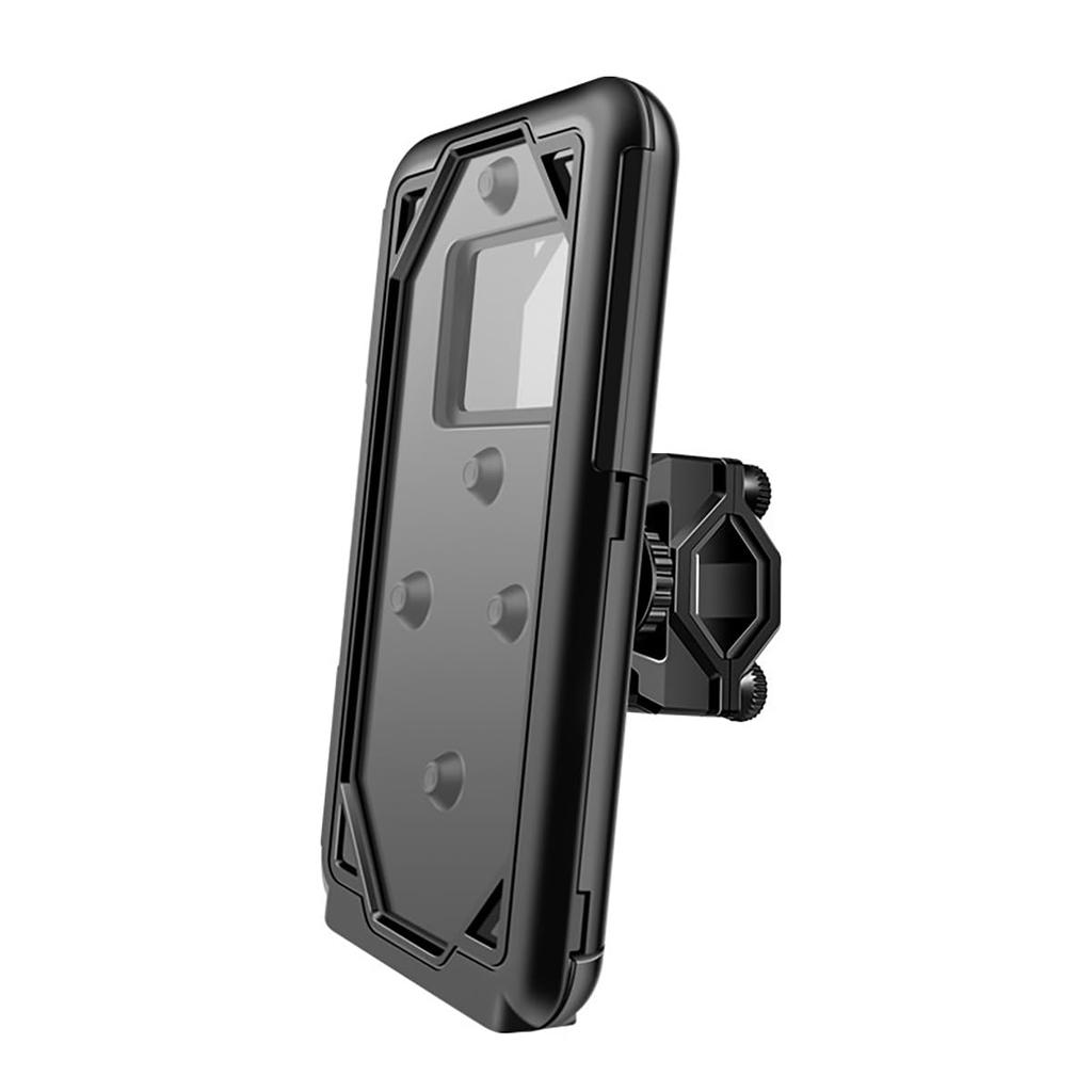 Waterproof Smartphone Easy Installation with Mirror Handlebar Vibration for Scooters and Motorcycles Mount Bike/Motorcycle Holder, One-Touch