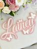 Custom Name Butterfly Wooden Name Sign 3D Layered Wall Hanging Plaque Baby Nursery Bedroom Decor Newborn Shower Birthday Gift