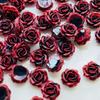 50 Pcs New Kawaii Cartoon Red Rose Flower Resin Flat Back Cartoon Scrapbook Diy Embellishments Bow Decor Accessories Crafts A51
