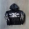 3D Print Zip Up Hoodie Long Sleeve Streetwear Vintage Sweatshirt Teens