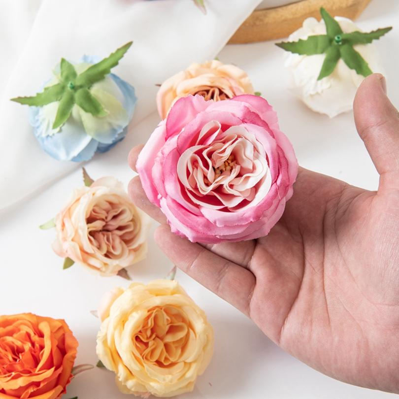 Silk Peony Artificial Flowers Wall for Home Party Wedding Room Decor Floral Arrangement Roses Bundle Accessories Festival Wreath