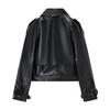 Winter new European and American style fashion simple versatile locomotive leather jacket short jacket
