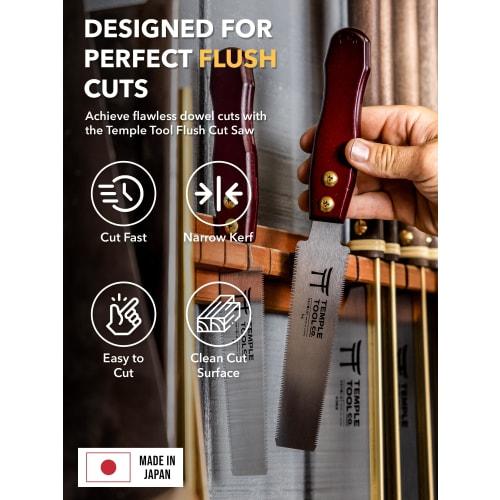 [Pod dohledem amerických DIY odborníků] Temple Tool Kolíková pila, 150 mm, Oboustranná, Vyměnitelné čepele, Přesná pila, Bez svorky, pro DIY dřevoobrábění