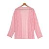 Ein neuer Herbst-Casual-Unifarbener, Vielseitiger, Durchbrochener Spitzen-Langarm-Kurz-Cardigan-Top