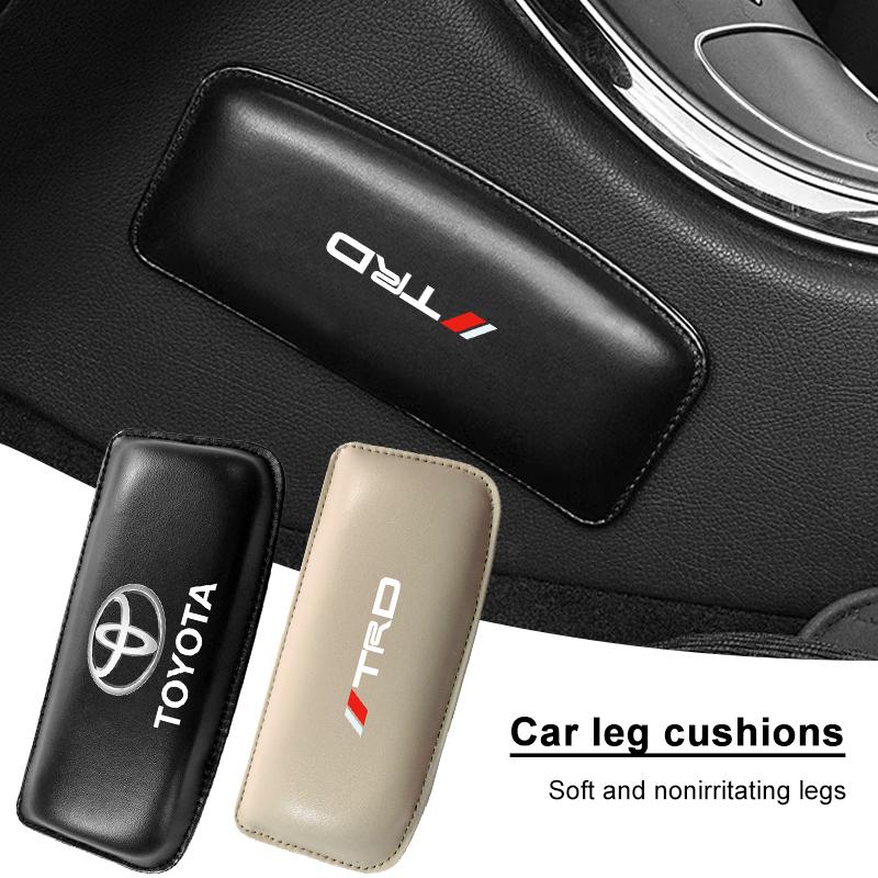 Leather Knee Pad Car Interior Pillow Comfortable Elastic Cushion for Toyota GR RAV4 Prius CHR Camry TRD GT86 Corolla Yaris Auris