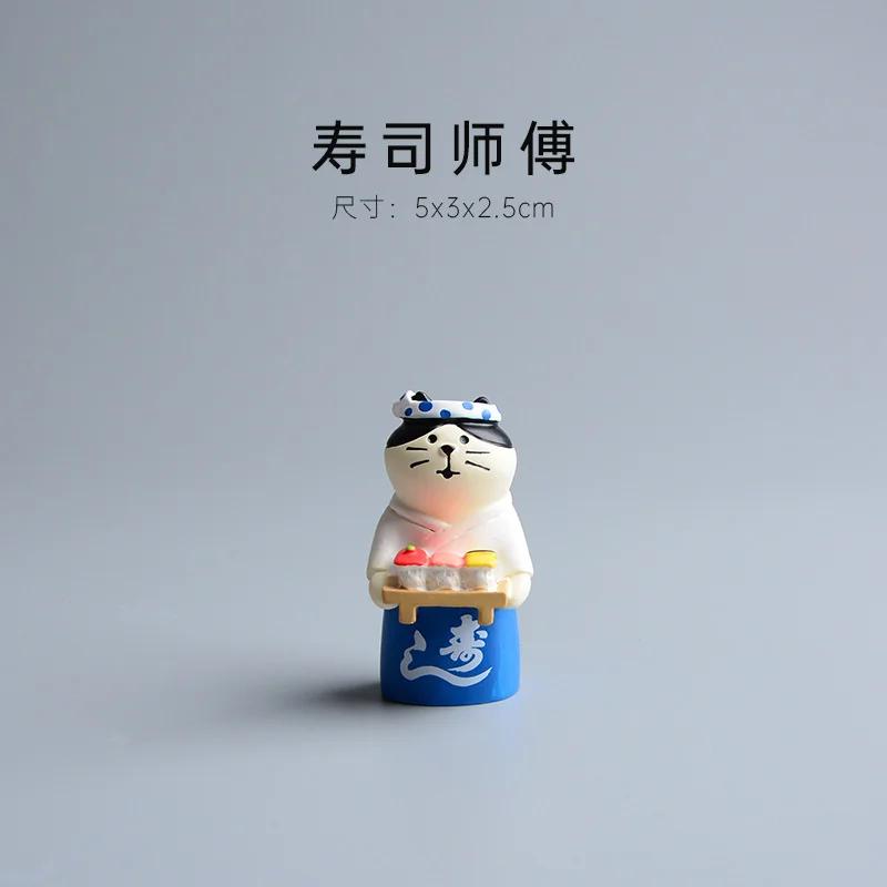 Creative Cat Statue Japanese Handmade Craft Modern Art Model Cute Mini Toy For Kids Kawaii Miniature Dollhouse Accessories Gift
