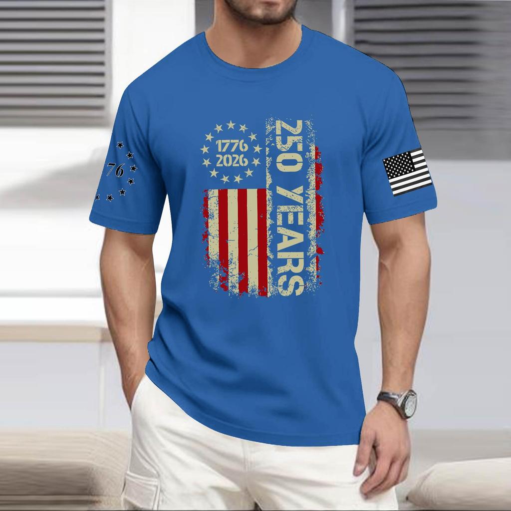 Men's Casual Round Neck Lightweight Short-Sleeve Top