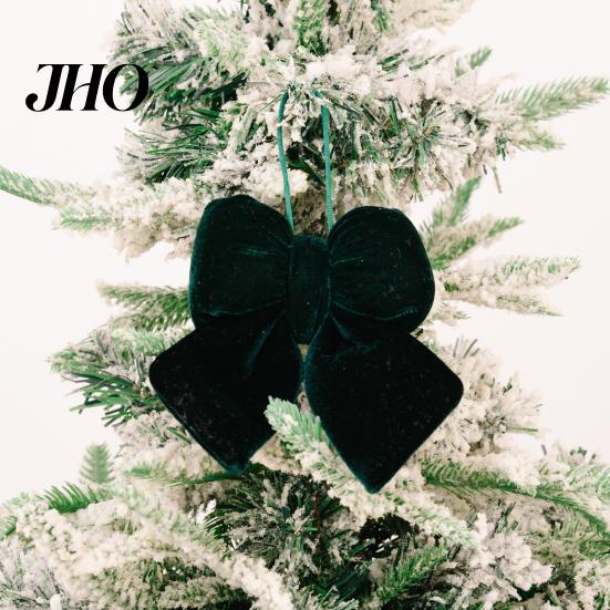 Multi-size Bow Set Christmas Ornament Multi-Size Design Velvet Fabric Holiday Atmosphere Decoration Handmade 3D Shape Bowknot Decor